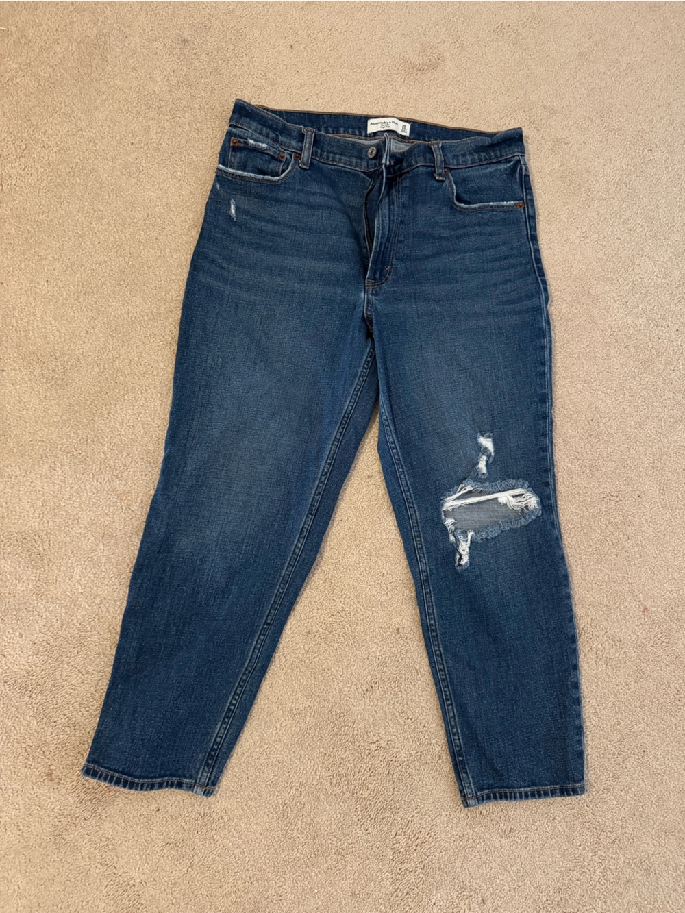 Abercrombie & Fitch Dark Blue Distressed Women’s Jeans